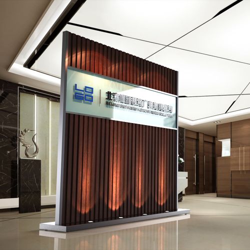 办公室进门logo屏风玄关公司名称隔断墙可移动无需固定无损安装