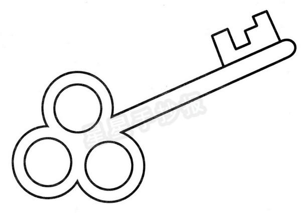 钥匙简笔画图片教程