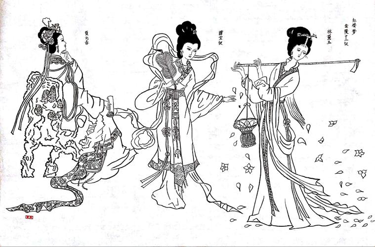 我的古代仙女图画作:金陵十二钗