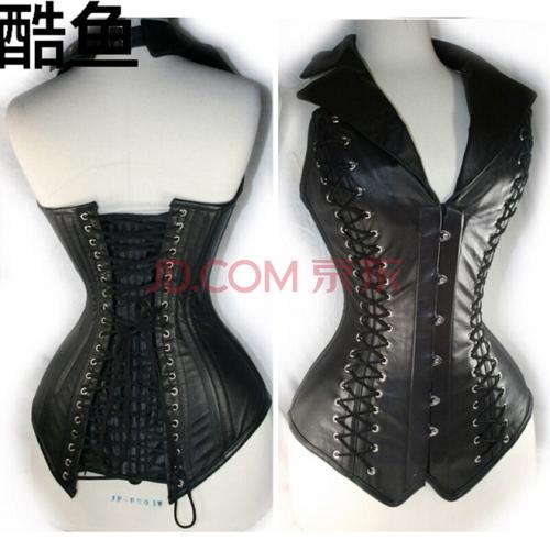 【朋克收腹束腰服】欧美宫廷朋克塑身衣钢骨挂脖上衣派对哥特演出服装