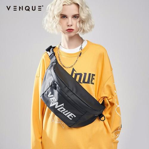 范克(venque)潮牌斜挎包男休闲运动邮差包学生百搭腰