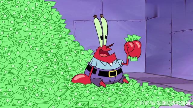 动漫图集:蟹老板被反锁在金库,这简直就是乐园,非常合适蟹老板