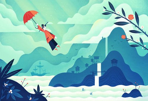 扁平化插图!不同风格画法的表现形式