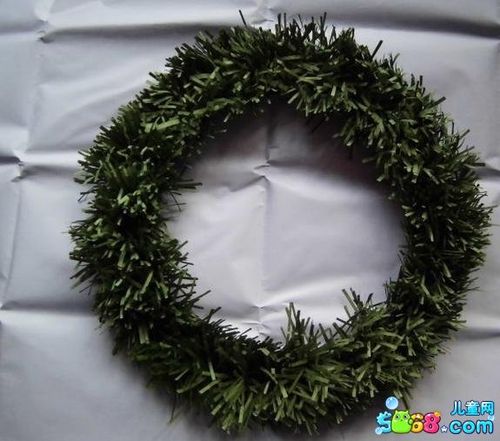 手工制作大全图解_圣诞花环