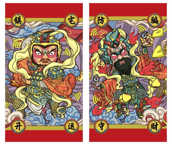 门神|插画|商业插画|natewen - 原创作品 - 站酷