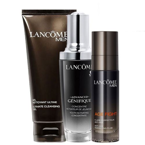 兰蔻(lancome)男士面部护肤套装礼盒 舒缓补水 3件(洁面 活力乳液