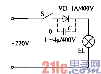 白炽灯降压电路