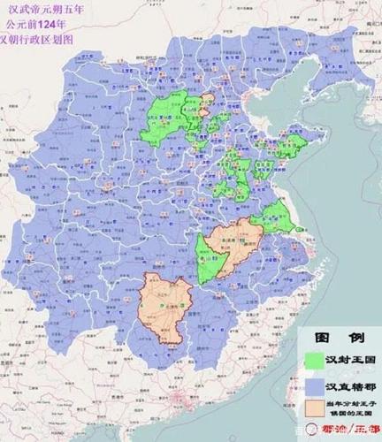 汉朝行政区划图