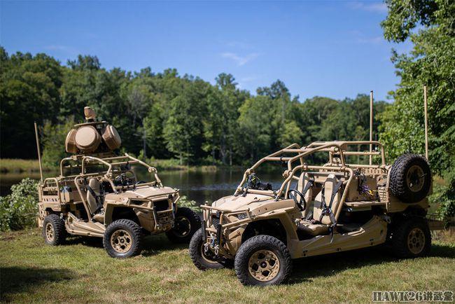 l-madis部署在两辆北极星mrzr轻型全地形车上,其中一辆顶部安装了四