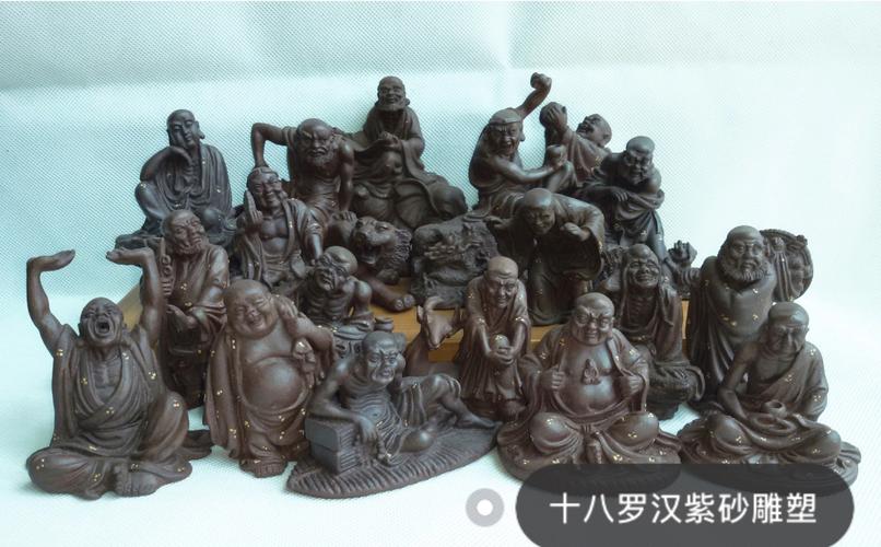 十八罗汉紫砂雕塑赏析-廖江英紫砂艺术_雕塑_艺术_精华_文化_文化其他
