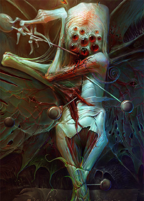 变异生物还是虫子成精,俄罗斯画师这组插画有种说不出