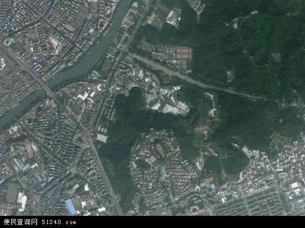 中国广东省江门市江海区江南地图(卫星地图)