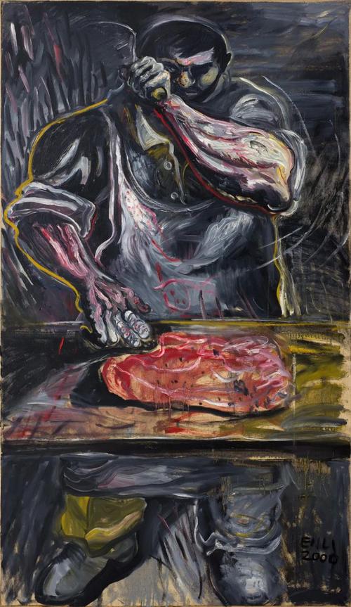 《屠夫(四)》190×110cm 布面油画 2000