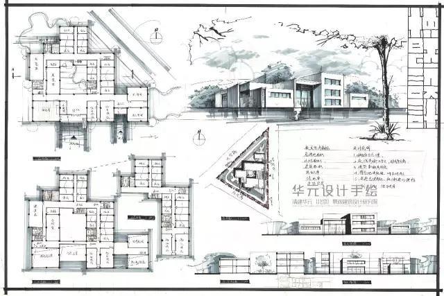 建筑学华元院2018建筑快题精选50张需要抄绘学习的同学收藏