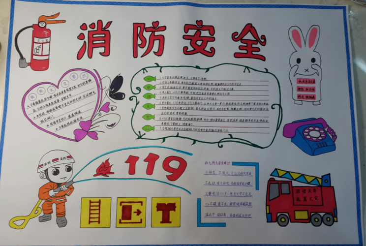 有边框的a3纸消防安全手抄报