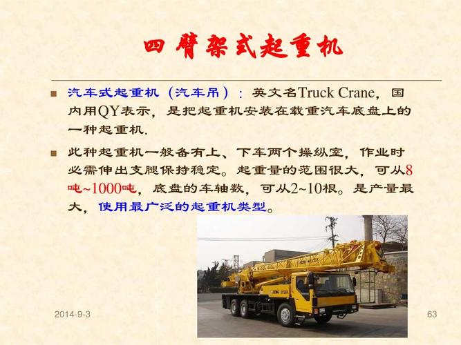 起重机分类及简介ppt