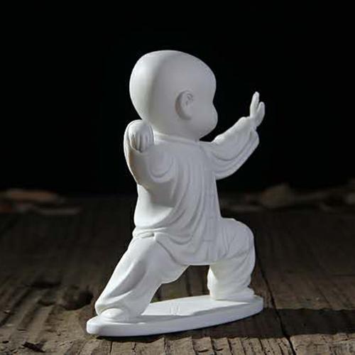 曲阳石雕小沙弥寺庙别墅小和尚佛像雕塑青石仿古摆件