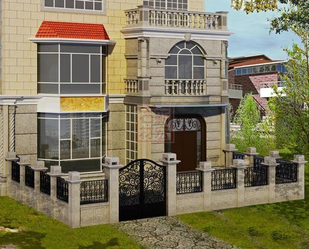 这样也是人们喜欢的原因之一,既然有庭院就要有围墙护栏了,那么别墅