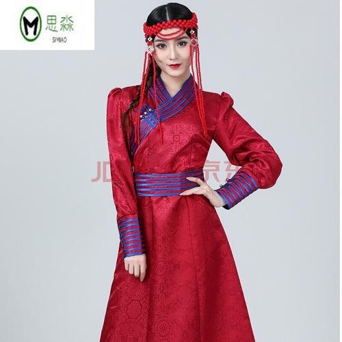 蒙古族女装蒙古情侣装新婚婚礼拍照服饰长款蒙古袍民族服饰蒙古演出