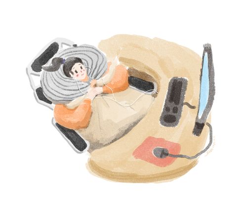 安逸的办公室午休