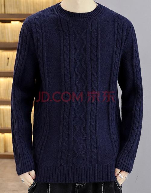 扭花毛线衣手工钩花编织毛衣男士麻花针织衫秋冬加厚针织衫潮 8140