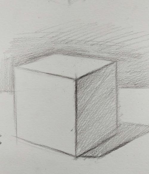 素描教程:教你4步画出一个正方形!