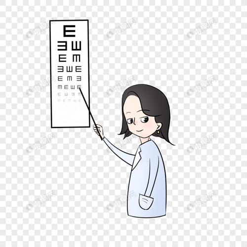 做视力检测的眼科医生