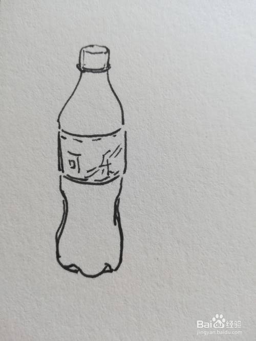 怎么画可乐瓶
