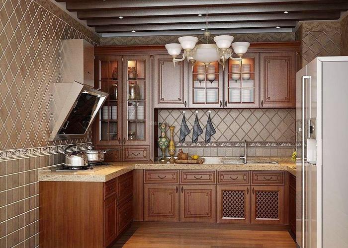 东南亚风格仿古实木橱柜门图片欣赏