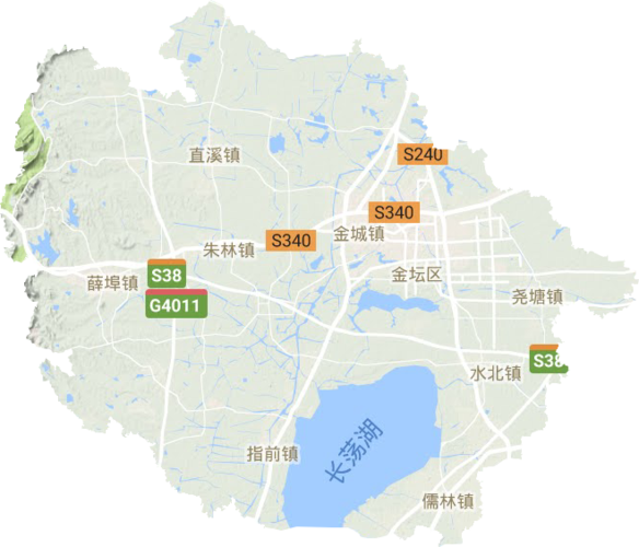 金坛区高清地形地图,金坛区高清谷歌地形地图