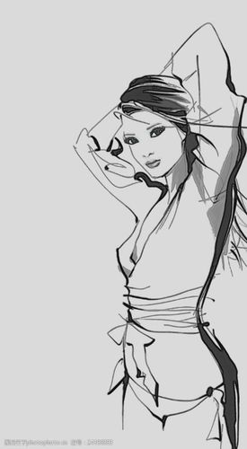 关键词:少女线描插画psd素材 线描 插画 速写 美女 素描 设计 psd分层
