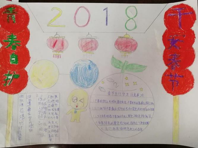 2018年春节安全手抄报-陈可欣