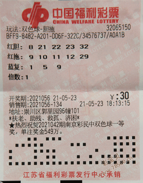 灵机一动加蓝号胆拖复式捕获双色球1079万多元