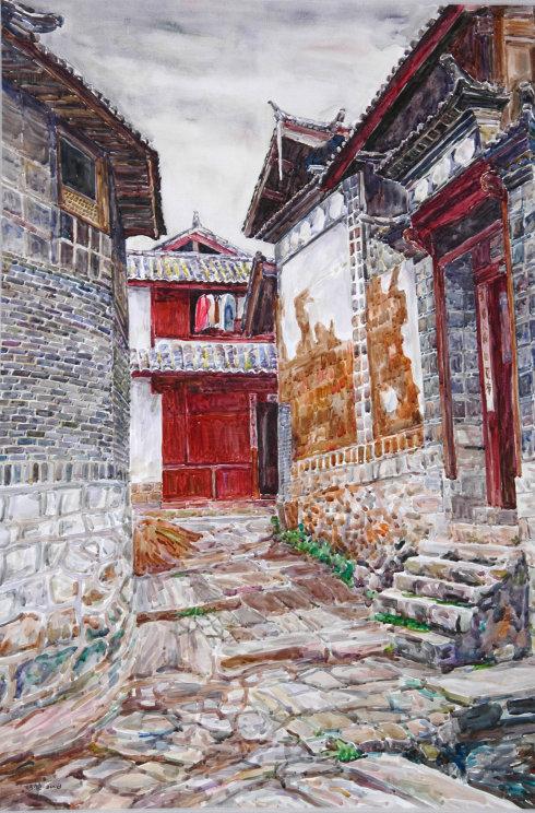 丽江组画_大叔级水彩画家张巧堃_新浪博客
