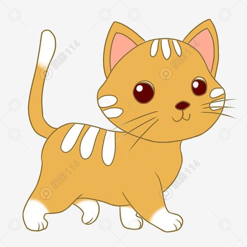 萌宠卡通动物宠物小猫手绘插画卡通小猫卡通形象矢量动物动漫漫画