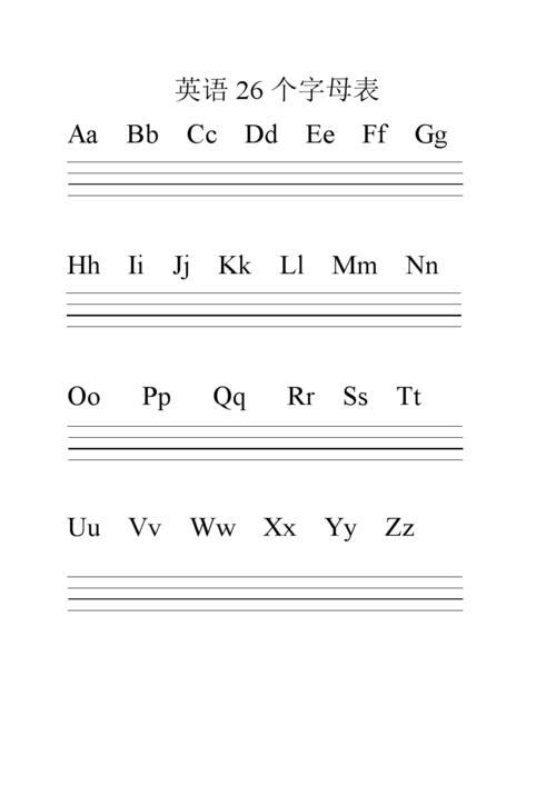 英语26个字母表 附有儿歌复习课程.doc