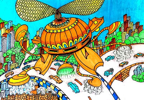 城市空气净化器-科幻画网