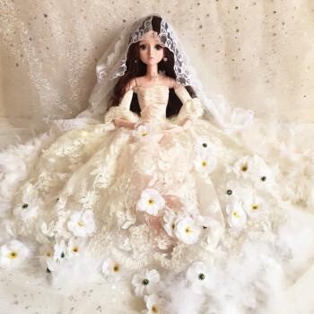 芭比barbie梦幻婚纱芭比娃娃超大60厘米可换装女孩玩具公主玩偶送女友