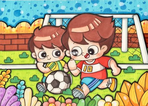 绘画小课堂7815我爱运动|足球|运动员_足球_绘画