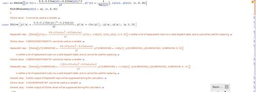 求救:mathematica解一个微分方程组并画图