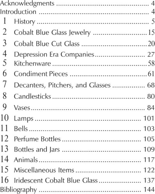 table of contents
