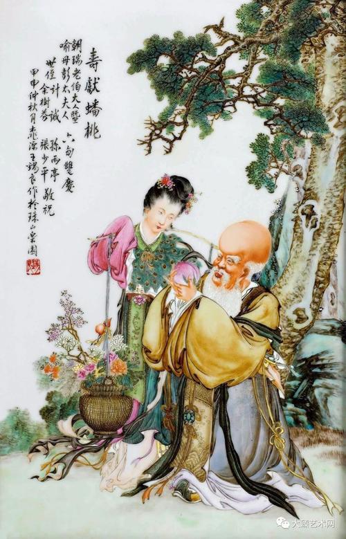 在景德镇秋季国际艺术陶瓷拍卖会上,王锡良的一件粉彩瓷板画作品