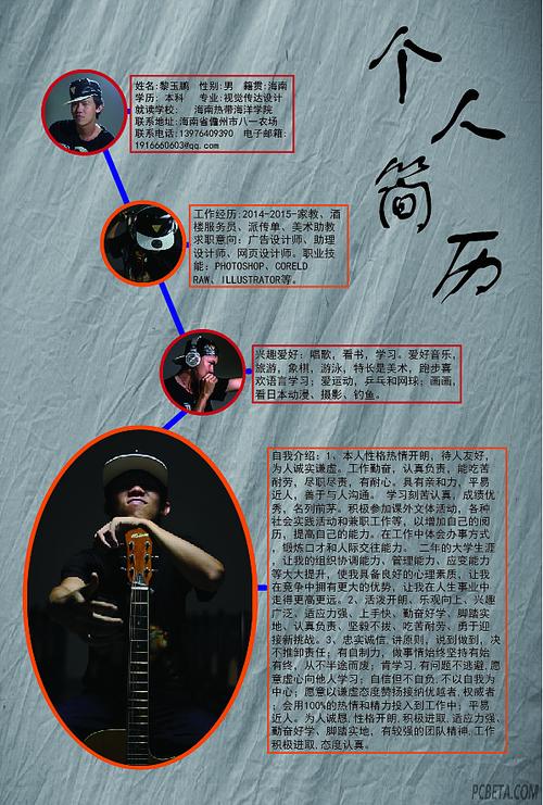 个人简历海报
