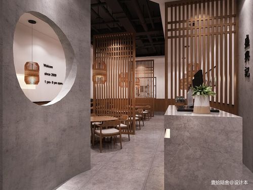 万元餐饮空间60平米装修案例_效果图 - 【仟舍·设计】60㎡新中式面馆