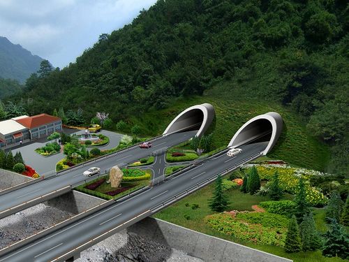 陕西宁石高速公路效果图