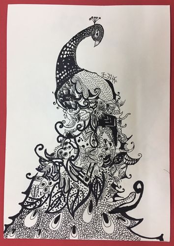 总校区11月12日白石大师班周六上午《禅绕画》作品欣赏