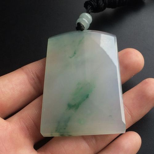 (超值推荐)糯冰种飘花平安无事牌挂件