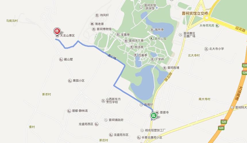 展开全部   坐308或804在"晋祠公园站"下车,然后从晋祠公园外围可以