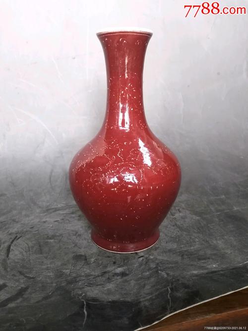 霁红釉瓶_红釉瓷_第2张_7788瓷器
