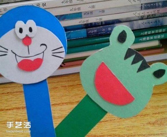 幼儿卡通书签制作方法小动物书签的做法图解